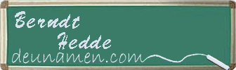 Berndt Hedde Visitenkarte